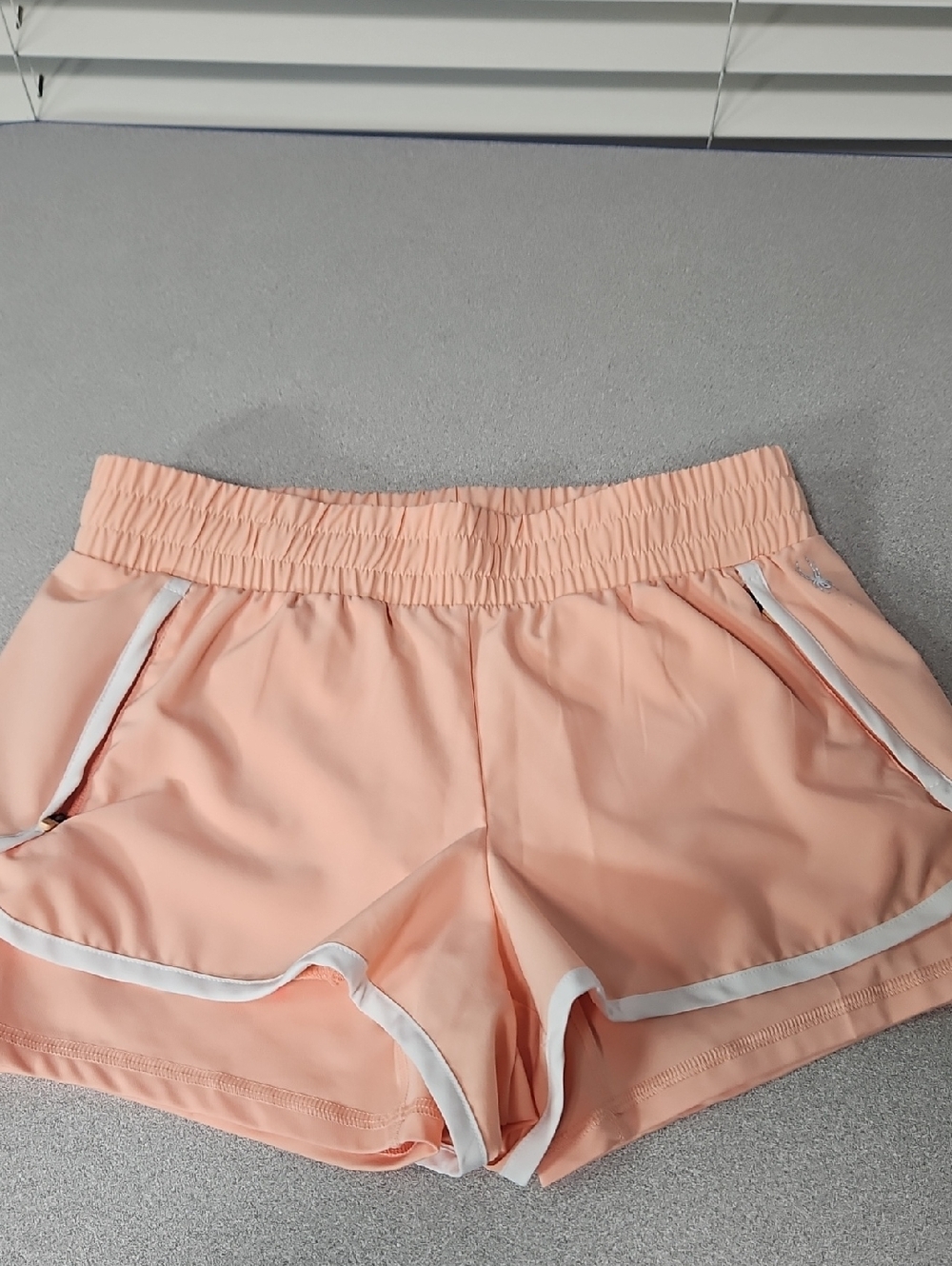 Spyder Women's Peach Athletic Shorts with White Trim